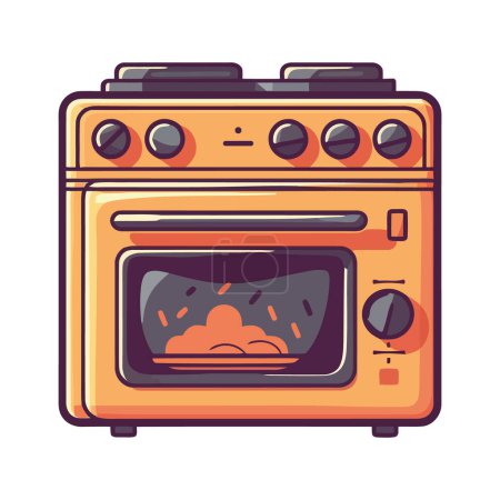 Illustration for Orange oven design over white - Royalty Free Image