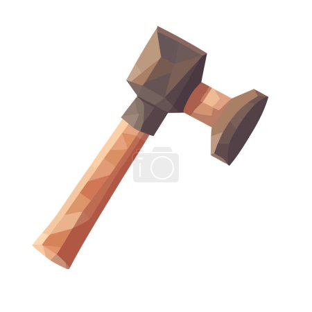 Illustration for A metallic hammer over white - Royalty Free Image