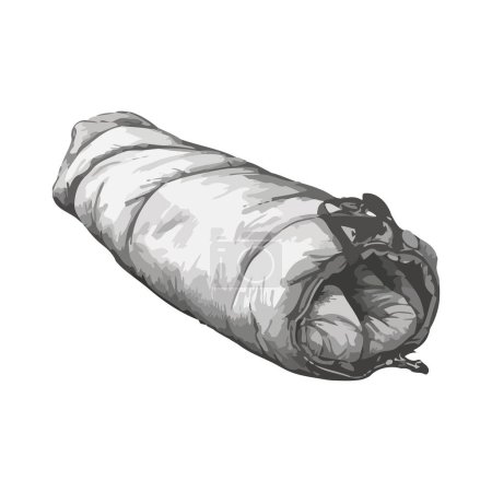 Illustration for Sleeping bag design over white - Royalty Free Image