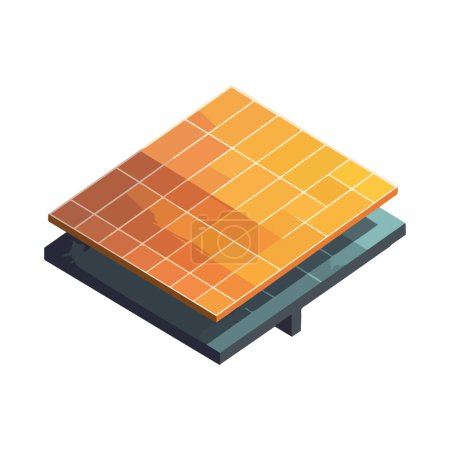 Ilustración de Diseño del panel solar sobre blanco - Imagen libre de derechos