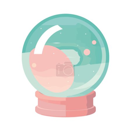 Illustration for Magic crystal ball design isolated - Royalty Free Image