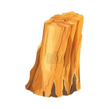 Illustration for Woodpile of fallen trees over white - Royalty Free Image