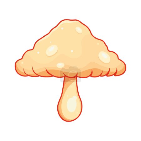 Illustration for Fungus design illustration over white - Royalty Free Image