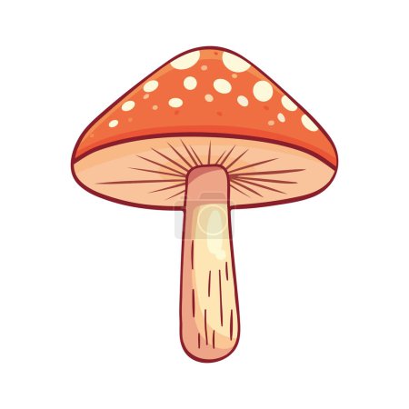 Illustration for Red fungus design over white - Royalty Free Image
