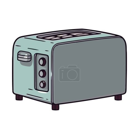 Illustration for Modern kitchen equipment toaster icon isolated - Royalty Free Image