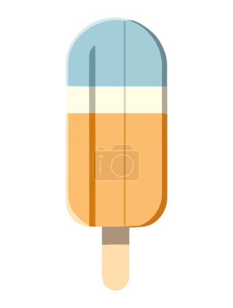 Illustration for Flavored ice cream, a sweet treat icon isolated - Royalty Free Image