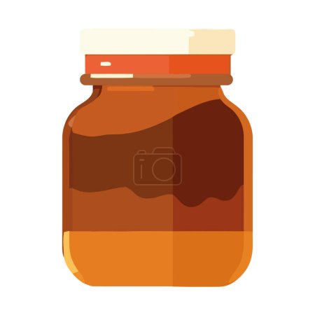 Ilustración de Símbolo de miel ecológica en el icono de etiqueta de embalaje amarillo aislado - Imagen libre de derechos