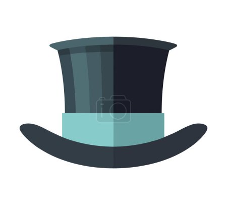 Téléchargez les illustrations : Chapeau haut de forme élégant symbolise ancienne icône de célébration isolé - en licence libre de droit