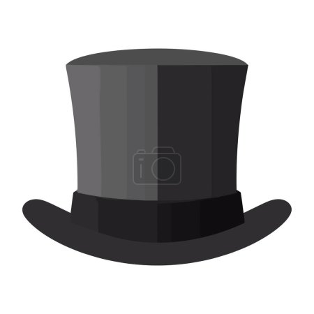 Téléchargez les illustrations : Chapeaux haut de forme élégants symbolisent la richesse et icône mystère isolé - en licence libre de droit