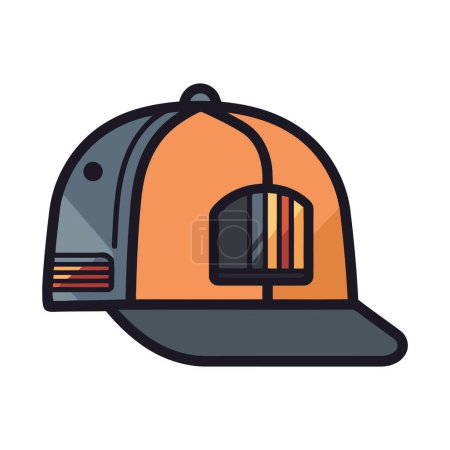 Téléchargez les illustrations : Chapeau de sport accessoire icône design isolé - en licence libre de droit