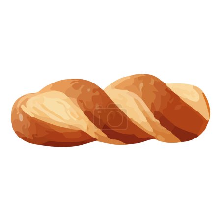 Illustration for Ripe bread ingredient for healthy cooking icon isolated - Royalty Free Image