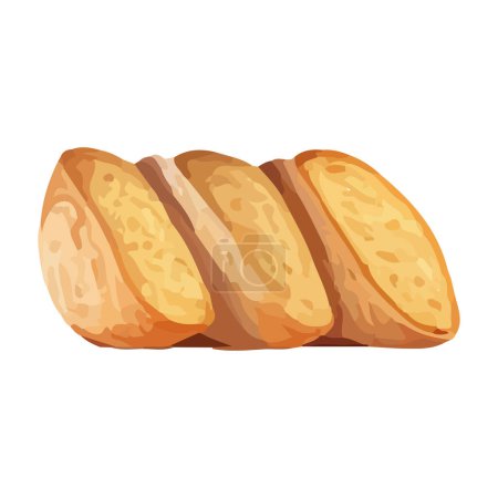 Illustration for Fresh organic bread snack, a healthy meal icon isolated - Royalty Free Image