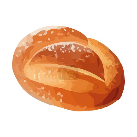 Illustration for Fresh bread meal, healthy eating icon isolated - Royalty Free Image