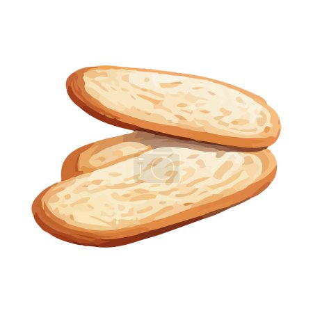 Illustration for Healthy eating baked biscuit meal icon isolated - Royalty Free Image