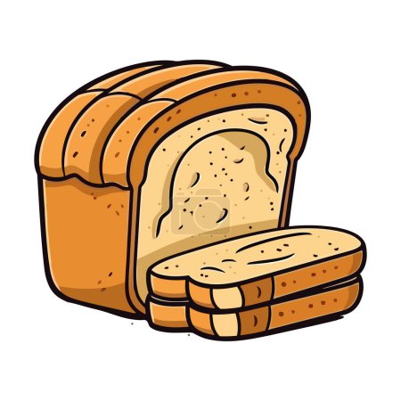 Illustration for Freshly baked bread, a symbol of homemade goodness icon isolated - Royalty Free Image