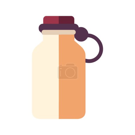 Téléchargez les illustrations : Bouteille en plastique icône boisson design isolé - en licence libre de droit