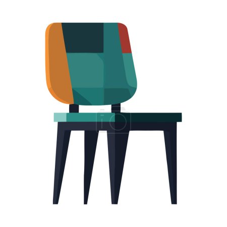 Téléchargez les illustrations : Icône design plat moderne fauteuil confortable icône isolé - en licence libre de droit