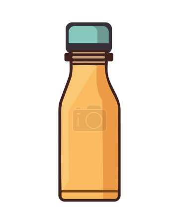 Illustration for Yellow bottle with prescription medicine icon isolated - Royalty Free Image