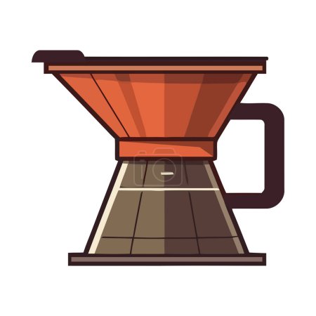 Illustration for Gourmet coffee maker brews fresh mocha latte icon isolated - Royalty Free Image