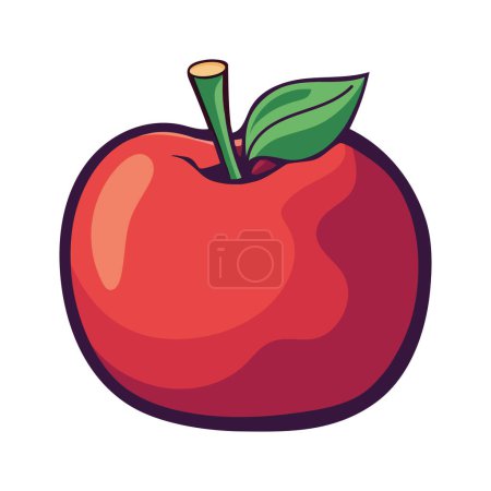 Illustration for Healthy eating symbol juicy fruit, fresh meal icon isolated - Royalty Free Image