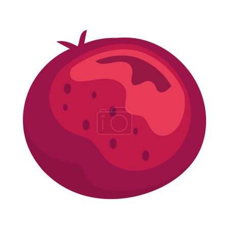 Illustration for Organic fruit meal, fresh and healthy eating icon isolated - Royalty Free Image