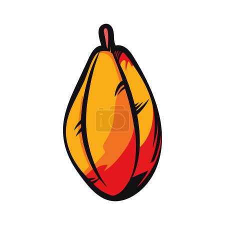 Illustration for Fresh organic fruits for healthy eating icon isolated - Royalty Free Image