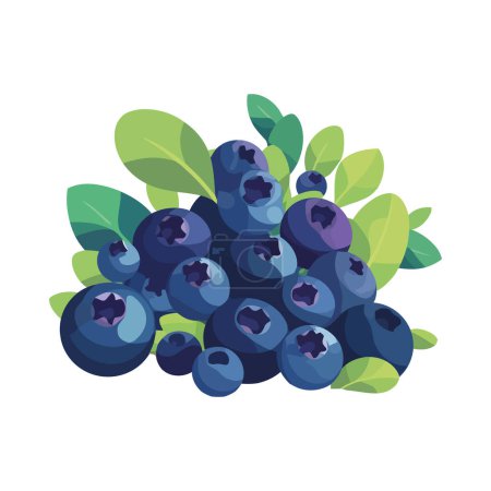 Illustration for Ripe berry fruit, fresh from nature farm icon isolated - Royalty Free Image