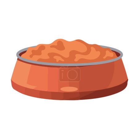 Illustration for Crockery bowl food pets icon isolated - Royalty Free Image