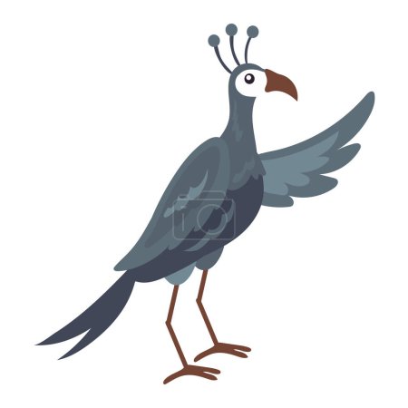 Illustration for Crane bird symbolizes freedom nature icon isolated - Royalty Free Image