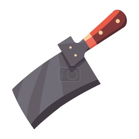 Illustration for Sharp metal meat knife, isolated symbol design icon - Royalty Free Image