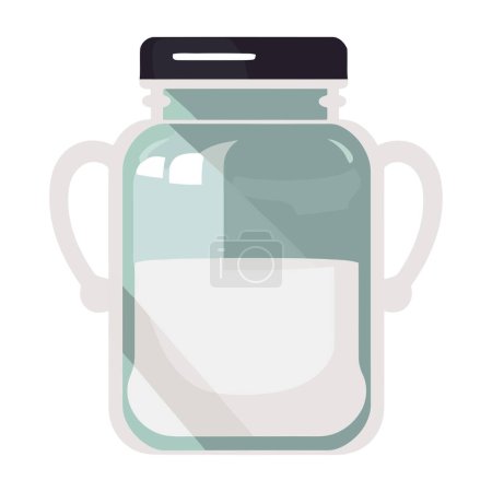 Illustration for Healthy drink in glass jar icon isolated - Royalty Free Image