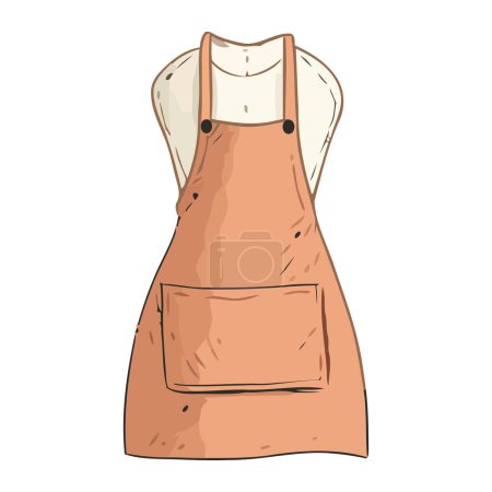 Illustration for Cooking men and women wear aprons vector design icon isolated - Royalty Free Image