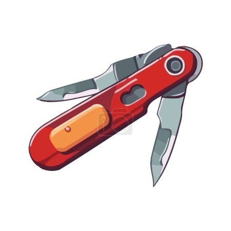 Illustration for Metallic penknife icon isolated design - Royalty Free Image