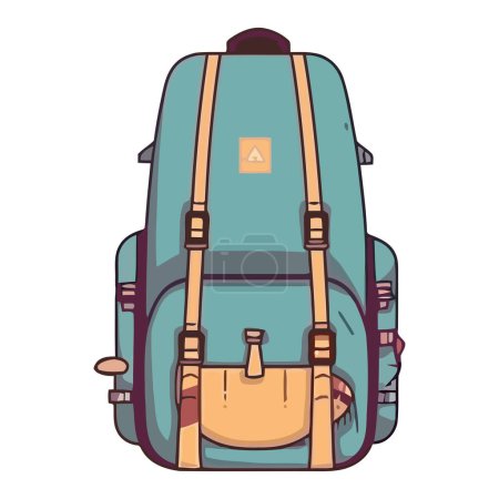 Illustration for Travel backpack symbolizes freedom and adventure icon isolated - Royalty Free Image