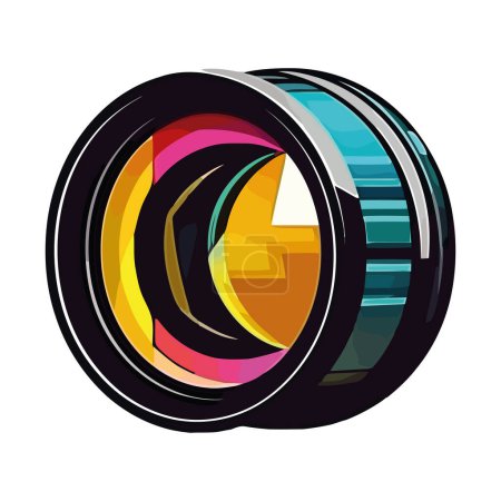 Illustration for Modern photography equipment design icon isolated - Royalty Free Image