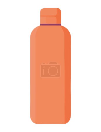 Téléchargez les illustrations : Icône bouteille en plastique symbolise icône de soins de santé isolé - en licence libre de droit