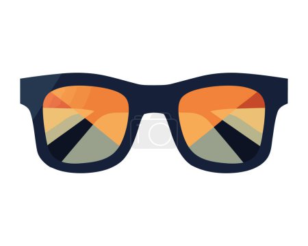 Ilustración de Gafas de sol de moda para el icono de protección solar aislado - Imagen libre de derechos