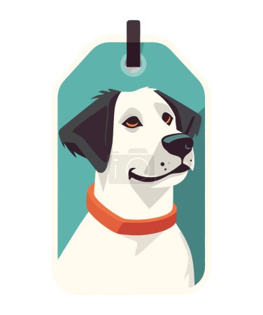 Illustration for Cute puppy icon symbolizes friendship and happiness icon isolated - Royalty Free Image