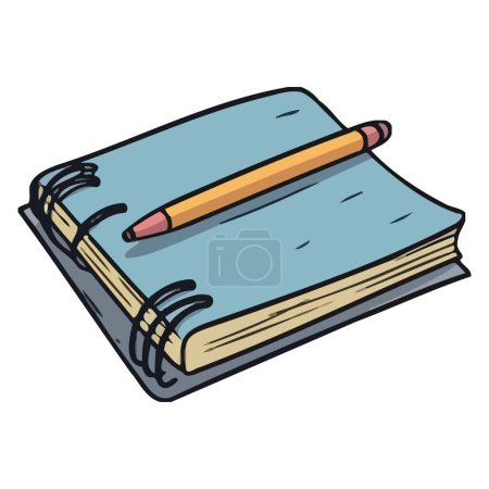 Illustration for Yellow pencil sketches on blank white page icon isolated - Royalty Free Image