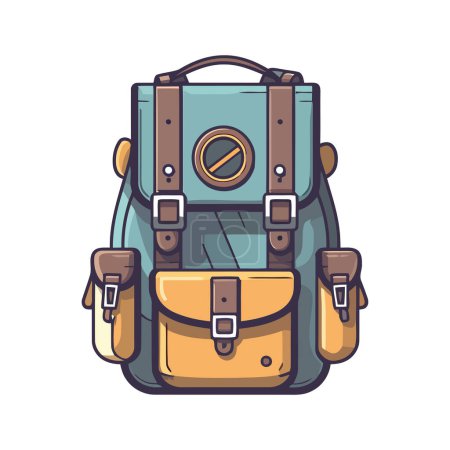 Illustration for Adventure backpack symbolize the joy of exploration icon isolated - Royalty Free Image