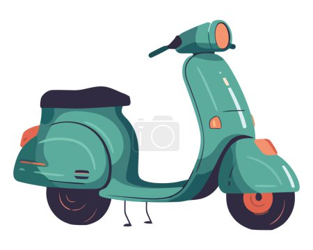 Ilustración de Motocicleta para la libertad de viaje sobre blanco - Imagen libre de derechos