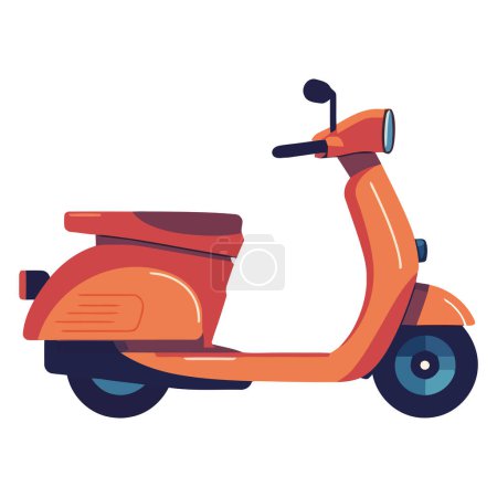 Téléchargez les illustrations : Une vieille moto sur blanc - en licence libre de droit