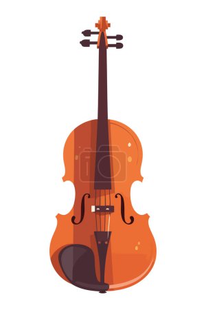 Illustration for String instruments in harmony over white - Royalty Free Image