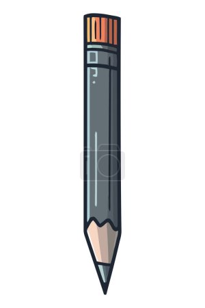 Illustration for Gray pencil design over white - Royalty Free Image