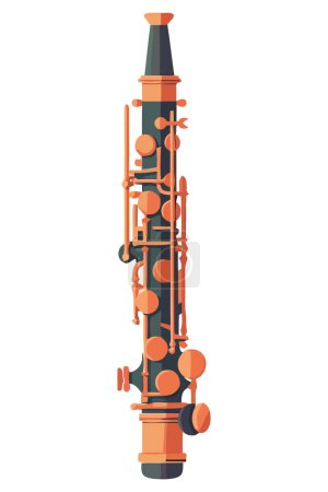 Illustration for Metal wind instruments over white - Royalty Free Image
