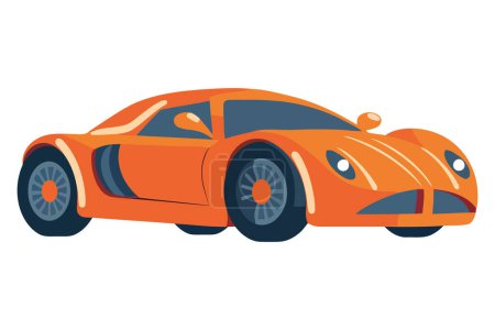Ilustración de Diseño de coches deportivos sobre blanco - Imagen libre de derechos