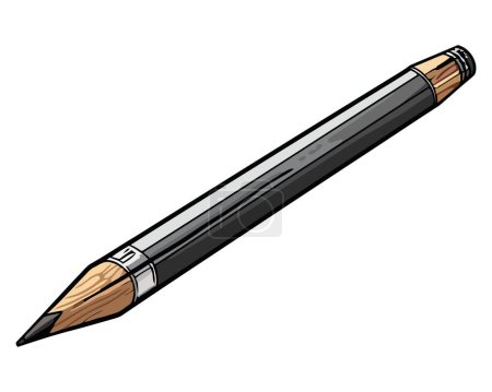 Ilustración de Balck diseño de lápiz sobre blanco - Imagen libre de derechos