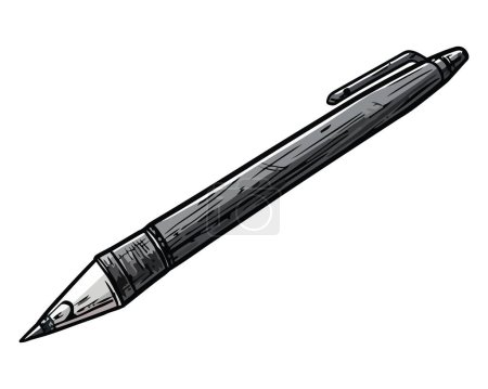 Ilustración de Diseño de bolígrafo sobre blanco - Imagen libre de derechos