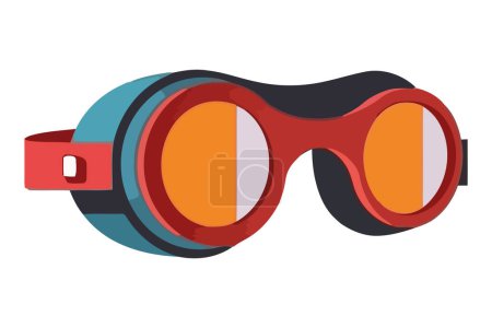 Ilustración de Gafas de sol de moda para aventura sobre blanco - Imagen libre de derechos
