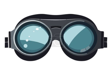 Illustration for Looking through modern eyeglasses over white - Royalty Free Image